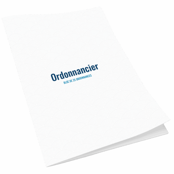 Ordonnancier - bloc de 25 ordonnances - soignant, infirmier, patient, libéral
