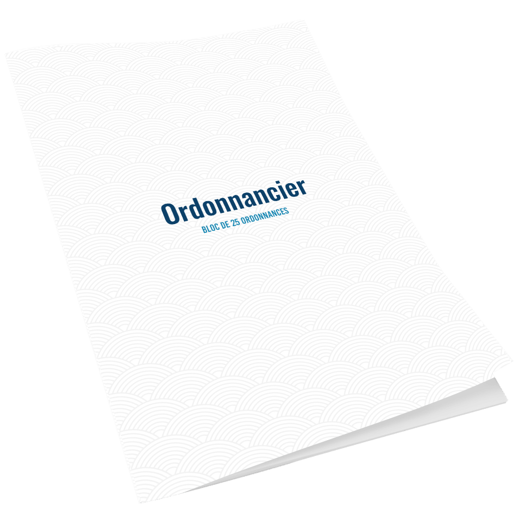 Ordonnancier - bloc de 25 ordonnances - soignant, infirmier, patient, libéral