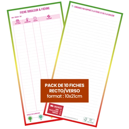 Pack fiches douleur et fièvre pour infirmier(e) libéral(e)