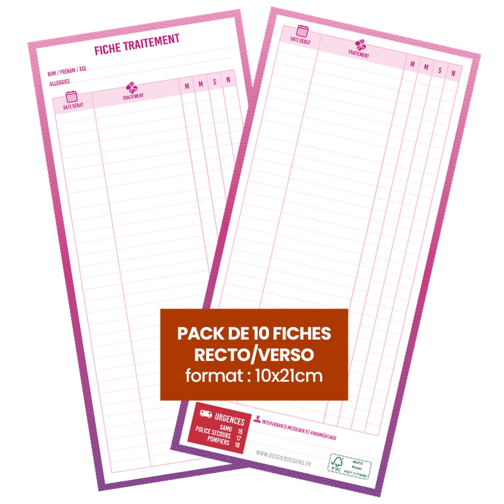 Pack Fiches traitement infirmier(e) libéral(e)